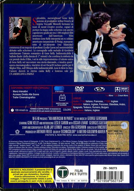 Un americano a Parigi di Vincente Minnelli - DVD - 2