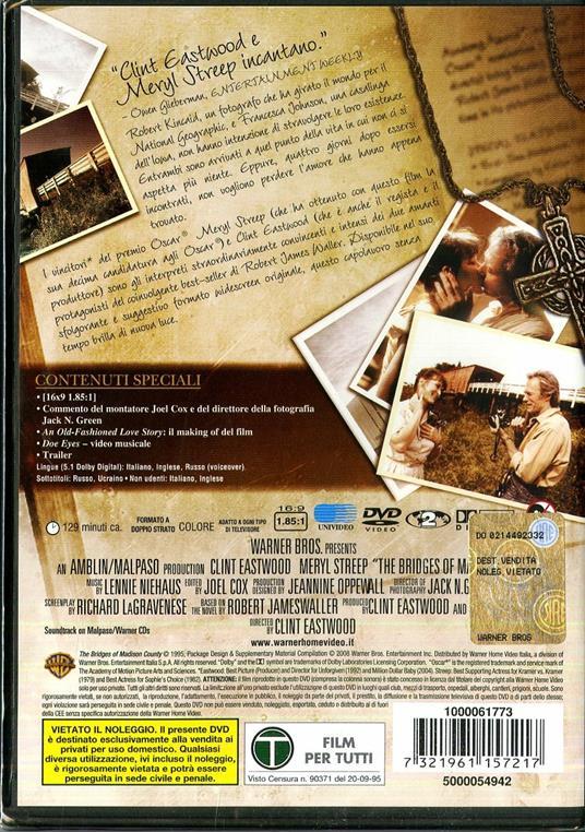 I ponti di Madison County<span>.</span> Deluxe Edition di Clint Eastwood - DVD - 2