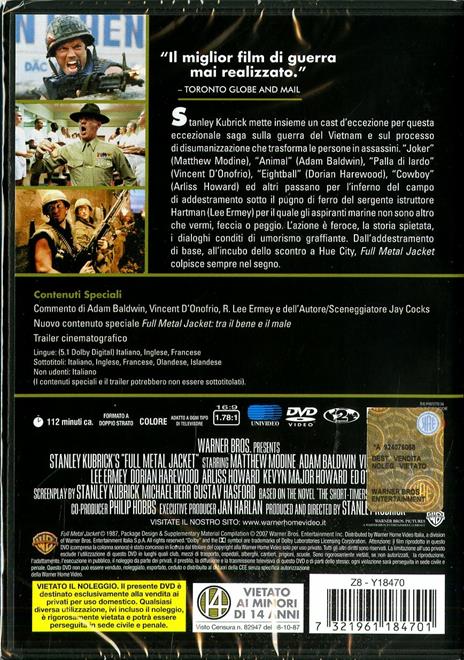 Full Metal Jacket<span>.</span> Deluxe Edition di Stanley Kubrick - DVD - 2