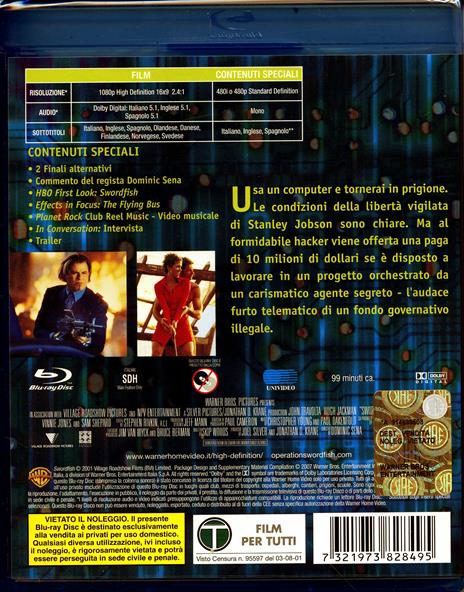 Codice: Swordfish di Dominic Sena - Blu-ray - 2