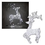 LED Acrylic Reindeer with clear gems, 64 cool, about 80 cm x 48 cm