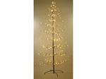 Albero Natalizio Luminoso con 453 Luci Led Bianco Caldo Albero di Natale Artificiale per Interni ed Esterni Altezza 1,8 Metri Albero di Natale Led