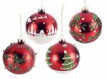 Palline per Albero di Natale con Glitter Set da 12 Decorazioni Natalizie da Appendere in Vetro Idea Regalo