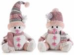 Peluche Natalizi Pupazzi di Neve con Sciarpa e Cappello in Maglia Set 2 Peluche Decorativi Addobbi Natalizi per Casa e Negozi