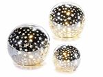 Lampade Natalizie a Sfera con Stelle Intagliate e Timer Set da 3 Lampade Decorative Idea Regalo