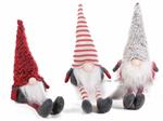 Babbi Natale Decorativi Set da 3 Pupazzi di Babbo Natale con Gambe e Barba Lunga Idea Regalo