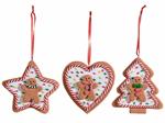 Decorazioni per Albero di Natale Omini Pan di Zenzero Addobbi Natalizi per la Casa Assortite Set 9 Pezzi Altezza 9 Cm