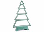 Albero di Natale in Legno con 5 Mensole Colore Verde Albero di Natale per la Casa Espositore Natalizio per Vetrine e Negozi