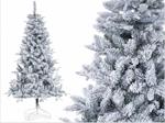 Pino Artificiale Natalizio Innevato con 950 Rami Folti Albero di Natale Artificiale con Neve Altezza 2,10 Metri Diametro 1,30 Metri