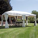 Gazebo Rettangolare 6 x 3 Metri con Tende Gazebo per Giardino Bar e Ristoranti