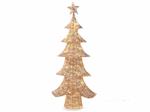 Albero di Natale da tavolo in filo metallico con glitter e luci Led