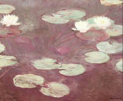 Cmb_Italy Stampa Su Tela - Canvas - Ninfee Rosa - Monet - 50X70Cm - Senza Telaio - copertina