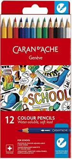 Caran D-Ache Confezione Da 12 Matite Acquerellabile