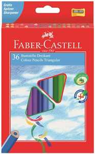 Cartoleria Astuccio cartone da 36 matite colorate triangolari Eco Faber-Castell