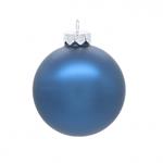 Palle di Natale in Vetro Opaco D.10 cm Conf. in Tubo da 8 Pz Blu