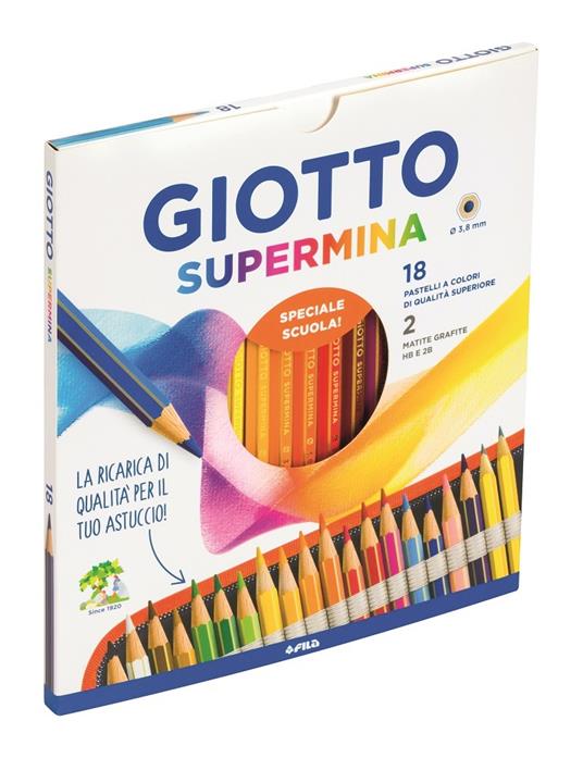 Pastelli Giotto Supermina Confezione da 18 + 2 matite Lyra Temagraph - 3