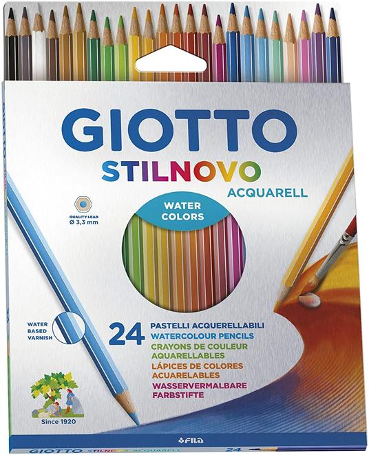 Pastelli acquerellabili Giotto Stilnovo Acquarell. Scatola 24 matite  colorate - Giotto - Cartoleria e scuola | Feltrinelli