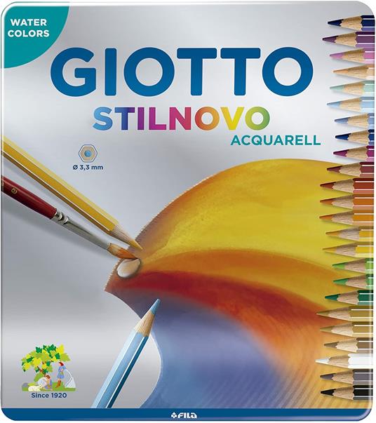 Pastelli acquerellabili Giotto Stilnovo Acquarell. Scatola in metallo 24  matite colorate - Giotto - Cartoleria e scuola | Feltrinelli