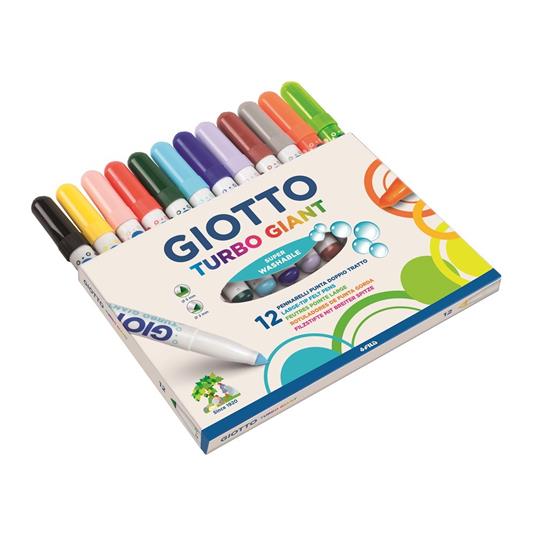 Pennarelli Giotto Turbo Giant. Scatola 12 colori - Giotto - Cartoleria e  scuola | laFeltrinelli