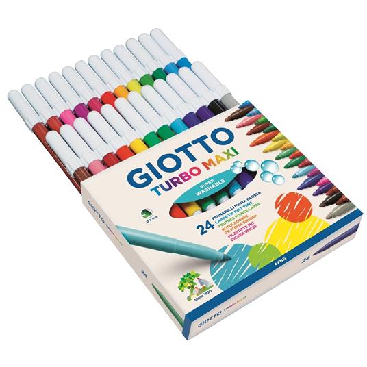 Pennarelli Giotto Turbo Maxi. Scatola 24 colori assortiti - Giotto -  Cartoleria e scuola | Feltrinelli