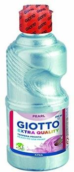 Tempera pronta Giotto qualità extra Pearl. Flacone 250 ml. Azzurro Cyan