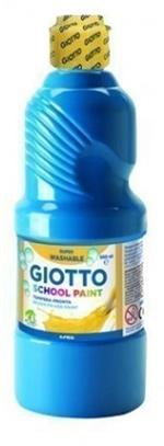 Giotto Témpera Escolar 500 ml Bottiglia Blu, Ciano