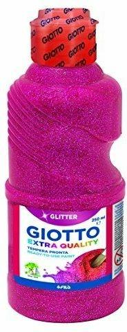 Tempera pronta Giotto qualità extra Glitter. Flacone 250 ml. Magenta