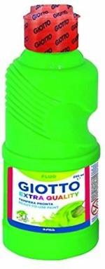 Tempera pronta Giotto qualità extra Fluo. Flacone 250 ml. Verde