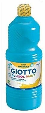 Tempera pronta Giotto School Paint. Flacone 1000 ml. Azzurro Cyan