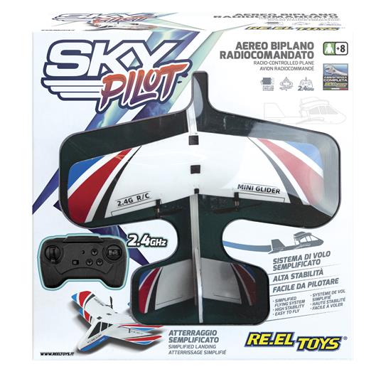 Aereo Sky Pilot Biplano Bianco