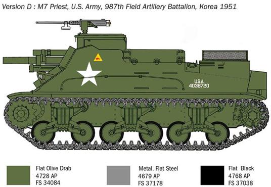 Italeri M7 Priest 1:35 Kit di montaggio Cisterna - Italeri - Mezzi militari  - Giocattoli