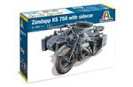 Italeri ZUNDAPP KS 750 with Sidecar 1:9 Kit di montaggio Motocicletta