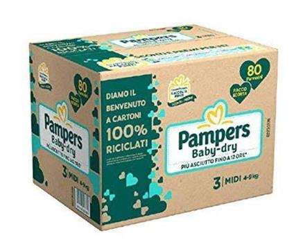 Baby Dry Quadripack Pannolini Taglia 3 Misura Offerta 80 Pannolini