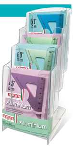 Cartoleria Mini squadra alluminio 45 gradi - colori assortiti Arda