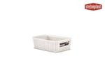 Stefanplast Elegance Cestino Rattan Bianco 20 x 14 x 6 cm