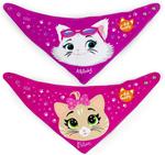 44 Gatti Set 2 Bavaglini In Cotone Bandana Bambina