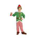 Costume Elfo Bambino Piccolo Aiutante di Babbo Natale Small 4-5 Anni 116cm