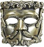 Maschera casanova barocco bronzo con strass lusso