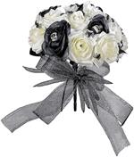 Bouquet sposa halloween con teschi e ragni