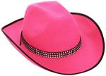 Cappello Cowgirl Feltro Rosa