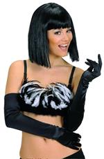 Costume Parrucca Showgirl Nere 6380z