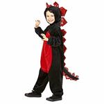 Costume Drago nero in peluche 116cm