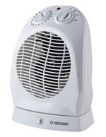 Termoventilatore Fisso 2Kw 2 Velocità Base Oscillante Bianco Velamp