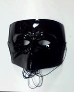 Maschera Bautta Veneziana Classica Nera In Plastica