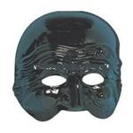 Maschera Brighella Classico Nero In Plastica