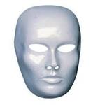 Maschera Viso Medio Bianco Da Pitturare In Plastica