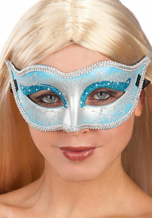 Maschera In Plastica Rigida Azzurra Decorata con Glitter - Carnival Toys -  Idee regalo | laFeltrinelli