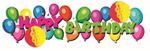 Scritta Buon Compleanno Jumbo 22x80 Cm Palloncini