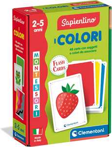 Giocattolo Clementoni Sapientino Montessori - Carte Colori, Gioco Educativo Montessori 2 5 Anni, Flashcards Clementoni