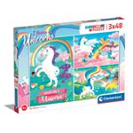 Puzzle 3X48 Pz. Unicorni